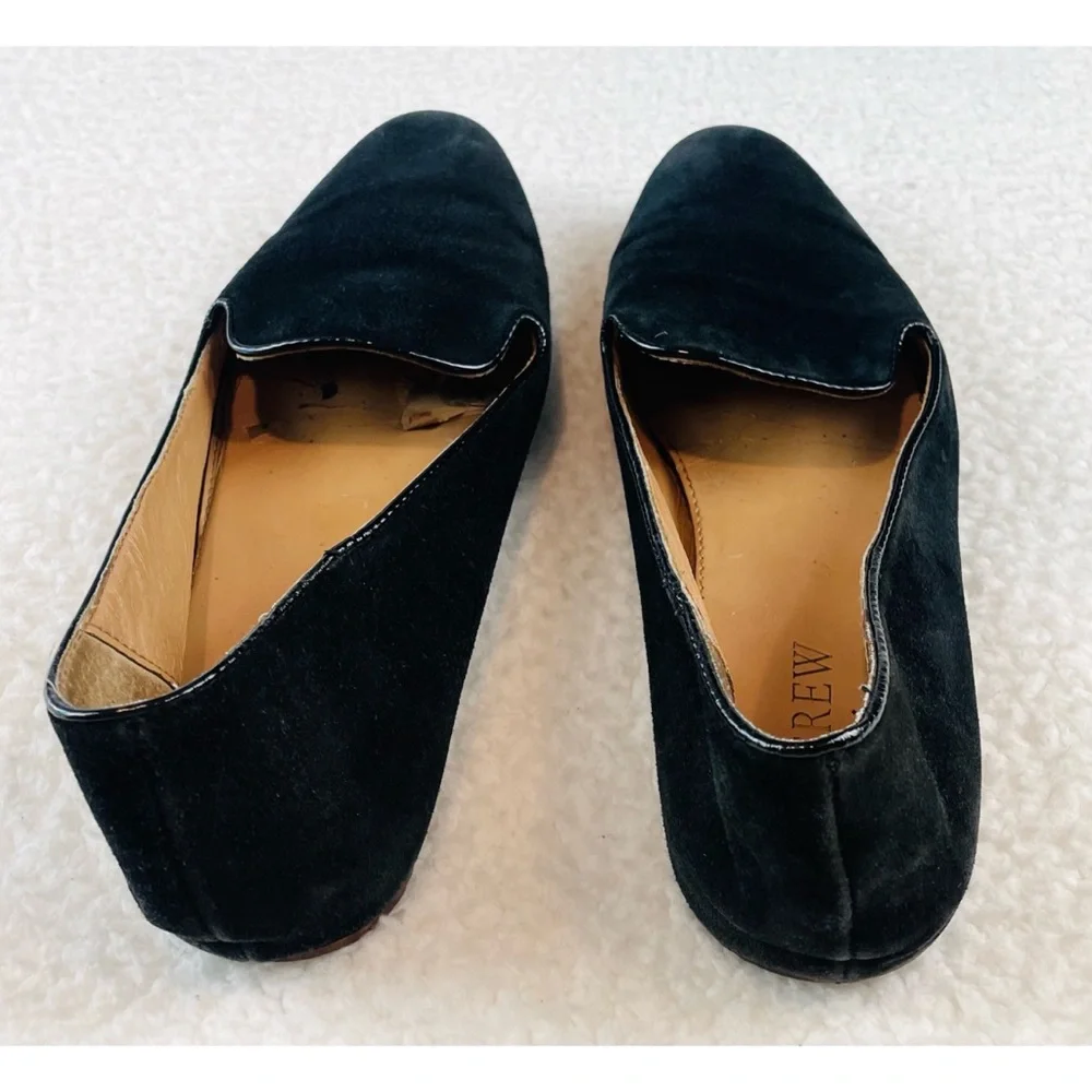 J. CREW • Black Suede Smoking Slippers, 8 - Picture 9 of 14